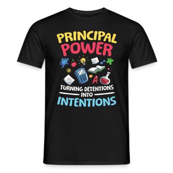 Principal Power Turning Detentions into Intention - Männer T-Shirt - Schwarz - Vorne - AI Model Male 178 light (178cm)
