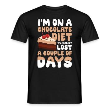 I'm On A Chocolate Diet A Couple Of Days - Männer T-Shirt - Schwarz - Vorne - AI Model Male 178 light (178cm)