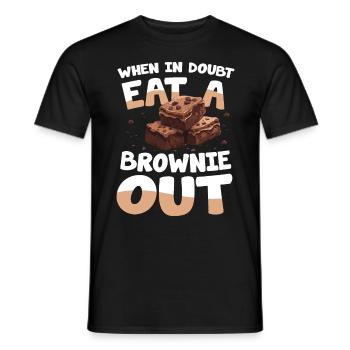 When In Doubt Eat A Brownie Out für einen - Männer T-Shirt - Schwarz - Vorne - AI Model Male 178 light (178cm)