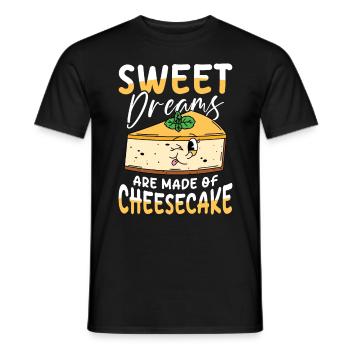 Sweet Dreams Are Made Of Cheesecake für einen - Männer T-Shirt - Schwarz - Vorne - AI Model Male 178 light (178cm)