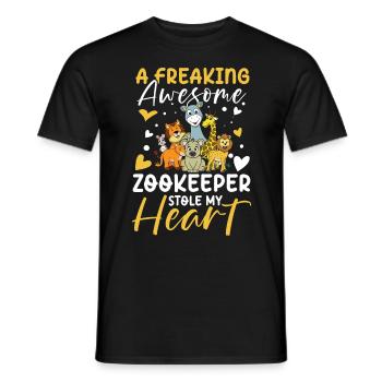 Awesome Zookeeper für Zoowärter Zoologe - Männer T-Shirt - Schwarz - Vorne - AI Model Male 178 light (178cm)