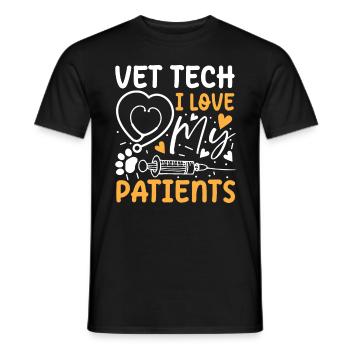 Vet Tech I Love My Patients - Männer T-Shirt - Schwarz - Vorne - AI Model Male 178 light (178cm)