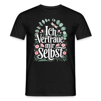 Ich vertraue mir selbst für einen Optimisten - Männer T-Shirt - Schwarz - Vorne - AI Model Male 178 light (178cm)