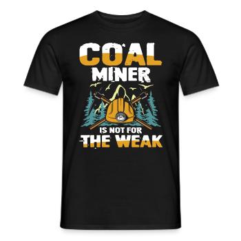Coal Miner für einen Bergmann und Minenarbeiter - Männer T-Shirt - Schwarz - Vorne - AI Model Male 178 light (178cm)