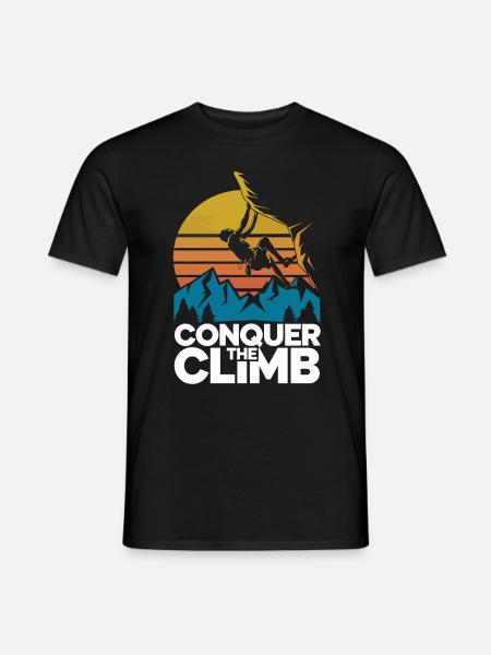 Conquer The Climb - Männer T-Shirt - Schwarz