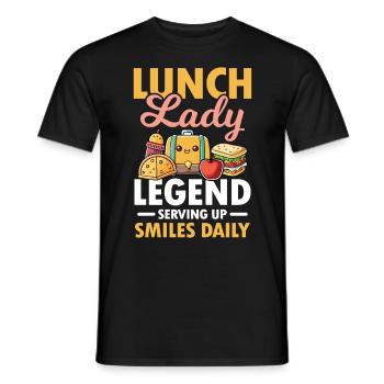 Lunch Lady Legend Serving Up Smiles Daily - Männer T-Shirt - Schwarz - Vorne - AI Model Male 178 light (178cm)