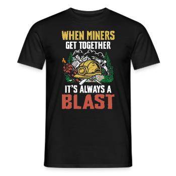 When Miners Get Together - Männer T-Shirt - Schwarz - Vorne - AI Model Male 178 light (178cm)
