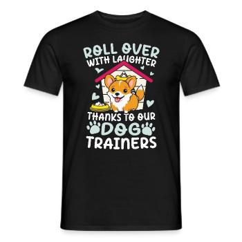 Thanks To Our Dog Trainers für einen Hundetrainer - Männer T-Shirt - Schwarz - Vorne - AI Model Male 178 light (178cm)