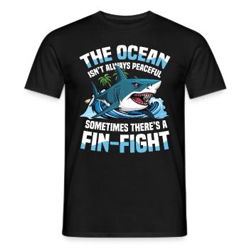 The Ocean Isn’t Always Peaceful - Männer T-Shirt - Schwarz - Vorne - AI Model Male 178 light (178cm)