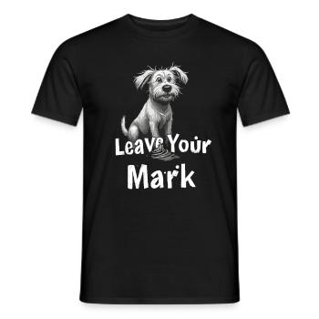 Leave Your Mark Hund Hundhaufen für einen - Männer T-Shirt - Schwarz - Vorne - AI Model Male 178 light (178cm)
