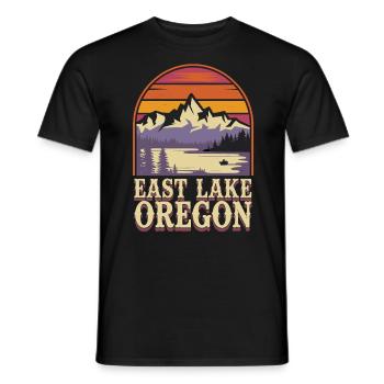 East Lake Oregon für Oregon Urlauber - Männer T-Shirt - Schwarz - Vorne - AI Model Male 178 light (178cm)