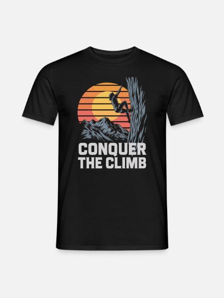 Conquer The Climb - Männer T-Shirt - Schwarz