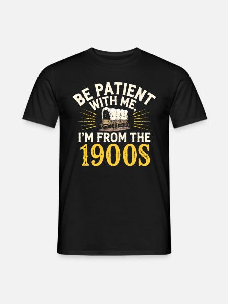 Old School Patience from the 1900s - T-shirt herr - svart