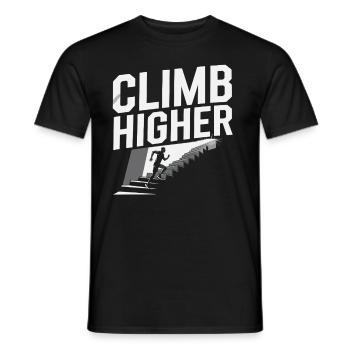Climbing the Steps to Success - Men's T-Shirt - black - Front - AI Model Male 178 light (178cm)