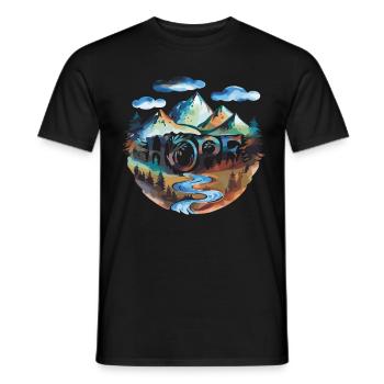 Hope On The Trails In The Countryside - Men's T-Shirt - black - Front - AI Model Male 178 light (178cm)