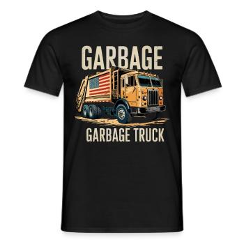 Motif de camion à ordures pour les amateurs de camions à ordures - T-shirt homme - noir - Devant - AI Model Male 178 light (178cm)