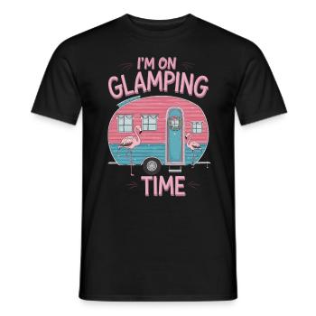 I'm on glamping time camping - Men's T-Shirt - black - Front - AI Model Male 178 light (178cm)