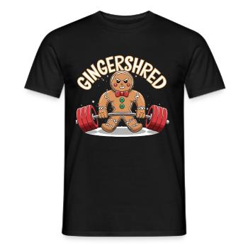 Gingershred Fitness Motivation de Noël - T-shirt homme - noir - Devant - AI Model Male 178 light (178cm)