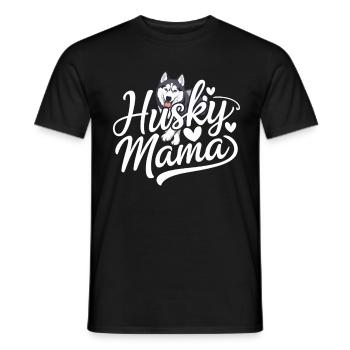 Husky Mama - Compagnon affectueux pour husky - T-shirt homme - noir - Devant - AI Model Male 178 light (178cm)