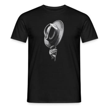 Lifting Up Hat Gentleman Stylish Gesture - Men's T-Shirt - black - Front - AI Model Male 178 light (178cm)