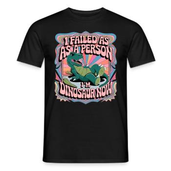 Je suis maintenant un dinosaure : design humoristique pour - T-shirt homme - noir - Devant - AI Model Male 178 light (178cm)