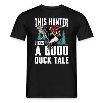 Duck hunters shoot heavier loads flag - Men's T-Shirt - black - Front - AI Model Male 178 light (178cm)