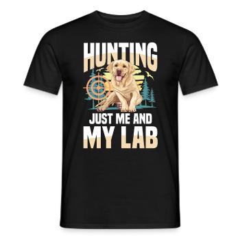 Chasse au Labrador - T-shirt homme - noir - Devant - AI Model Male 178 light (178cm)