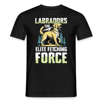 Chasse au Labrador - T-shirt homme - noir - Devant - AI Model Male 178 light (178cm)