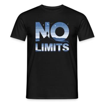 Randonnée sans limites pour les randonneurs Sommets des montagnes - T-shirt homme - noir - Devant - AI Model Male 178 light (178cm)