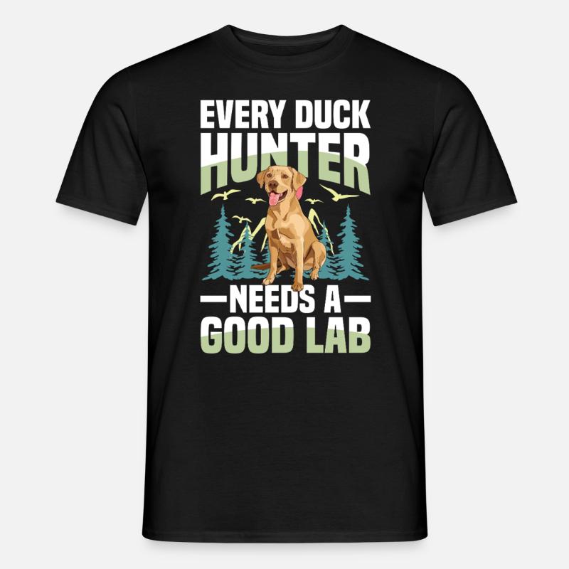 Jagd Mit Labrador - Männer T-Shirt - Schwarz