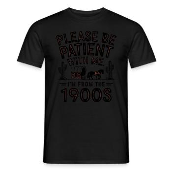 S’il vous plaît, soyez patient avec moi, je viens de la - T-shirt homme - noir - Devant - AI Model Male 178 light (178cm)