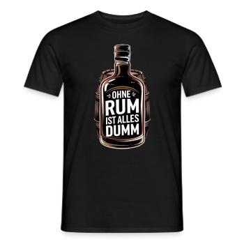 Sans rhum tout est stupide - Parfait pour le rhum - T-shirt homme - noir - Devant - AI Model Male 178 light (178cm)