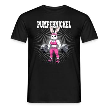 Pumpernickel Bunny Fitness Gym Musculation - T-shirt homme - noir - Devant - AI Model Male 178 light (178cm)