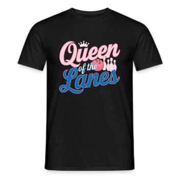 Reine des pistes bowling femme passion - T-shirt homme - noir - Devant - AI Model Male 178 light (178cm)