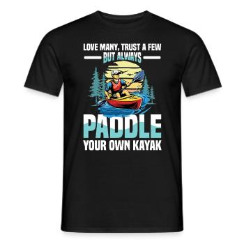 Aimez beaucoup, faites confiance à quelques-uns, mais pagayez le vôtre - T-shirt homme - noir - Devant - AI Model Male 178 light (178cm)