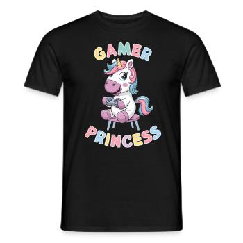 Licorne Gamer Princesse Ludique Et Fantastique - T-shirt homme - noir - Devant - AI Model Male 178 light (178cm)