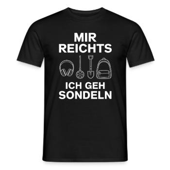 J’en ai assez, je vais sonder, chasseur de trésors - T-shirt homme - noir - Devant - AI Model Male 178 light (178cm)