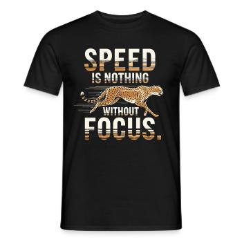 Geschwindigkeit Ist Nichts Ohne Fokus Gepard - Männer T-Shirt - Schwarz - Vorne - AI Model Male 178 light (178cm)