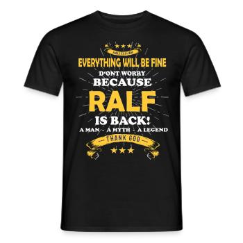 Tout ira bien Ralf est de retour - T-shirt homme - noir - Devant - AI Model Male 178 light (178cm)