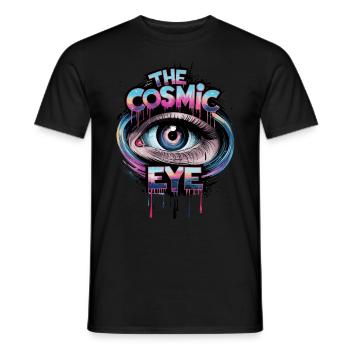 Das Kosmische Auge Streetart Visuelle Magie - Männer T-Shirt - Schwarz - Vorne - AI Model Male 178 light (178cm)