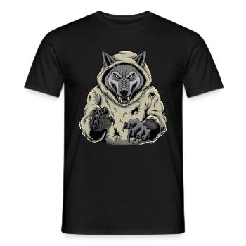 Wolf Im Schafspelz - Stärke und List - Männer T-Shirt - Schwarz - Vorne - AI Model Male 178 light (178cm)