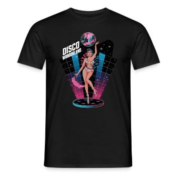 Disco Wonderland Retro Glamour Tanz - Männer T-Shirt - Schwarz - Vorne - AI Model Male 178 light (178cm)