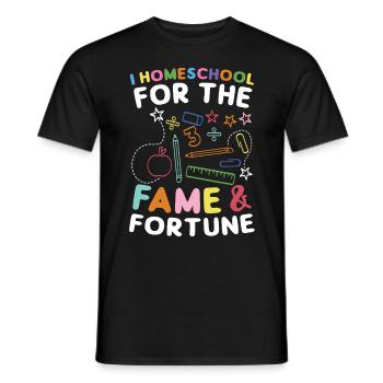 Ich Unterrichte Zuhause Für Ruhm & Reichtum - Männer T-Shirt - Schwarz - Vorne - AI Model Male 178 light (178cm)