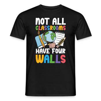 Toutes les salles de classe n’ont pas quatre murs - T-shirt homme - noir - Devant - AI Model Male 178 light (178cm)