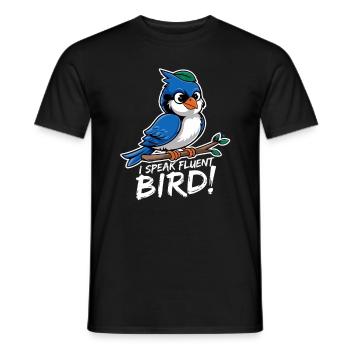 I Speak Fluent Bird für einen Ornithologe - Männer T-Shirt - Schwarz - Vorne - AI Model Male 178 light (178cm)