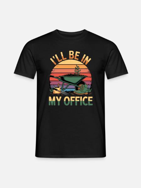 I'll Be In My Office - Männer T-Shirt - Schwarz