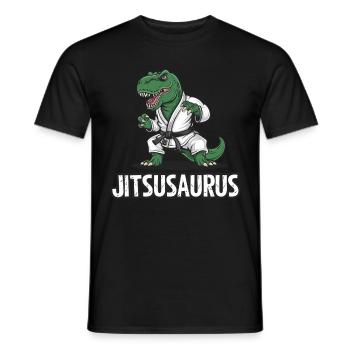 Jitsusaurus Dinosaurier Judo Kampfsportart - Männer T-Shirt - Schwarz - Vorne - AI Model Male 178 light (178cm)