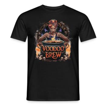 Mystische Voodoo Brew Hexenkessel Illustration - Männer T-Shirt - Schwarz - Vorne - AI Model Male 178 light (178cm)