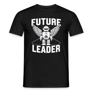Future Leader AI Robot with Wings - Men's T-Shirt - black - Front - AI Model Male 178 light (178cm)