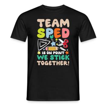 Team SPED Spezielle Bildung Zusammenhalt - Männer T-Shirt - Schwarz - Vorne - AI Model Male 178 light (178cm)